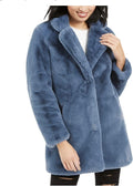 Womens Eloise Notch Collar Dress Faux Fur Coat