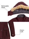 Women'S plus Size Winter Coat Waterproof Winter Jacket Warm Puffer Jacket Wine Red 3X