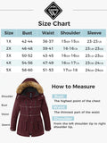 Women'S plus Size Winter Coat Waterproof Winter Jacket Warm Puffer Jacket Wine Red 3X