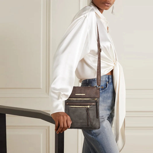 Lightweight Crossbody Bags for Women Shoulder Bag Purse Vegan Leather Soft Travel Handbag with Multi Pockets