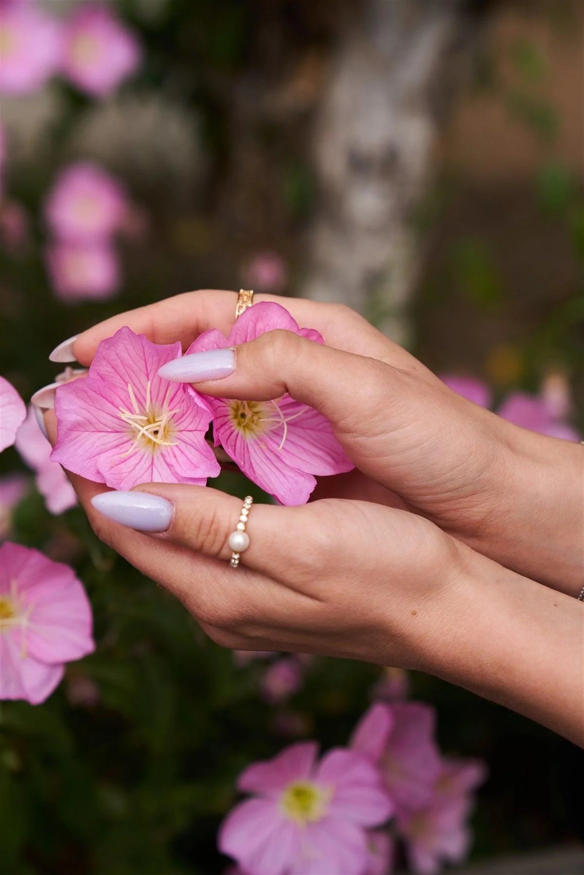 Gold Rhinestone Pearl Ring