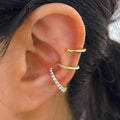 3PCS Fashion Delicate Zircon Cute Ear Clips Crystal Ear Cuff No Piercing Earrings Fake Cartilage Ear Clip for Women Jewelry