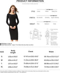 Women'S Knee Length Long Sleeve Knitted Ribbed Screw Neck Bodycon Winter Sweater Dresses 2616