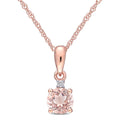 Women'S Morganite 10K Rose Gold Necklace