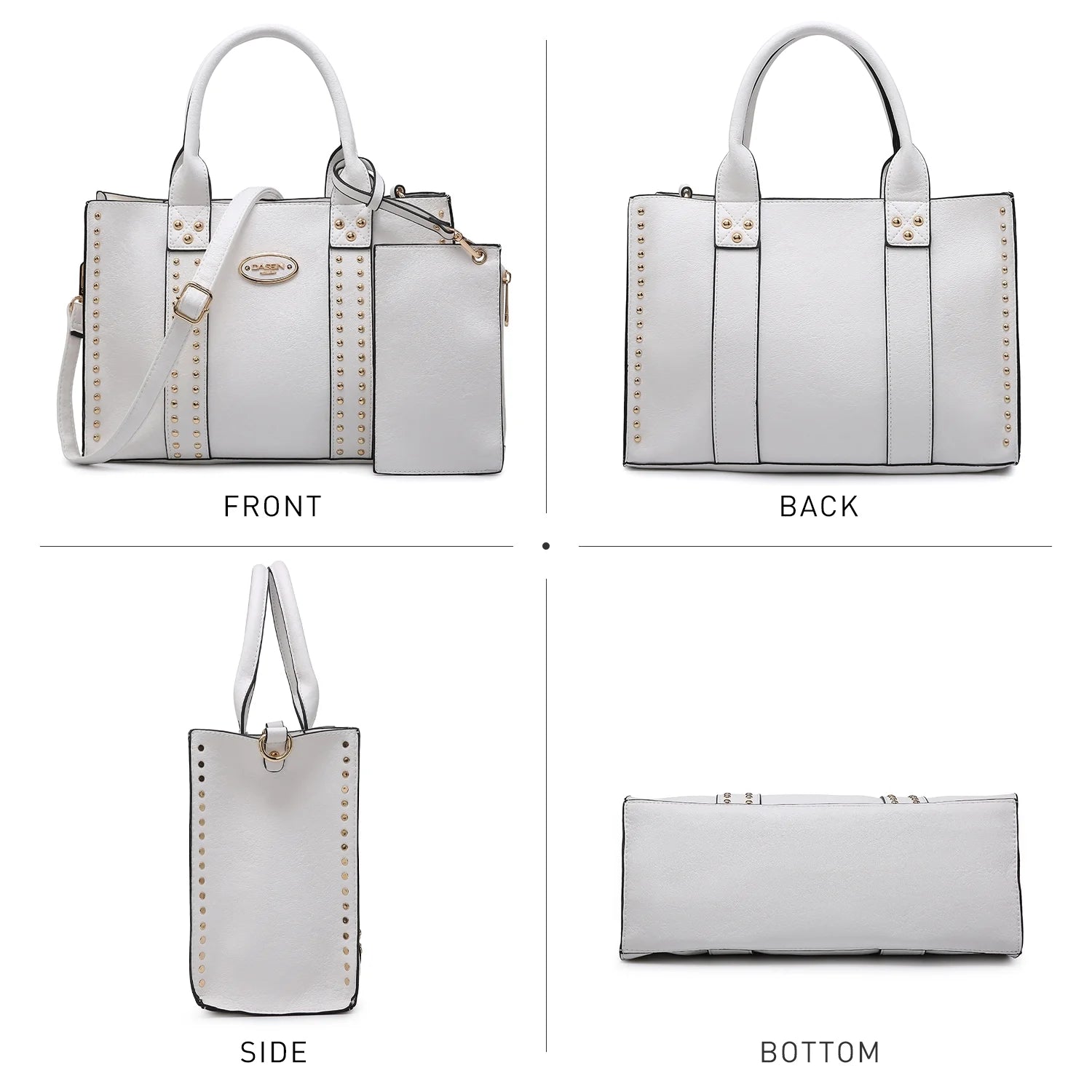 Women'S 3Pcs Purse Handbag Shoulder Bag Tote Satchel Hobo Bag Briefcase Work Bag for Ladies