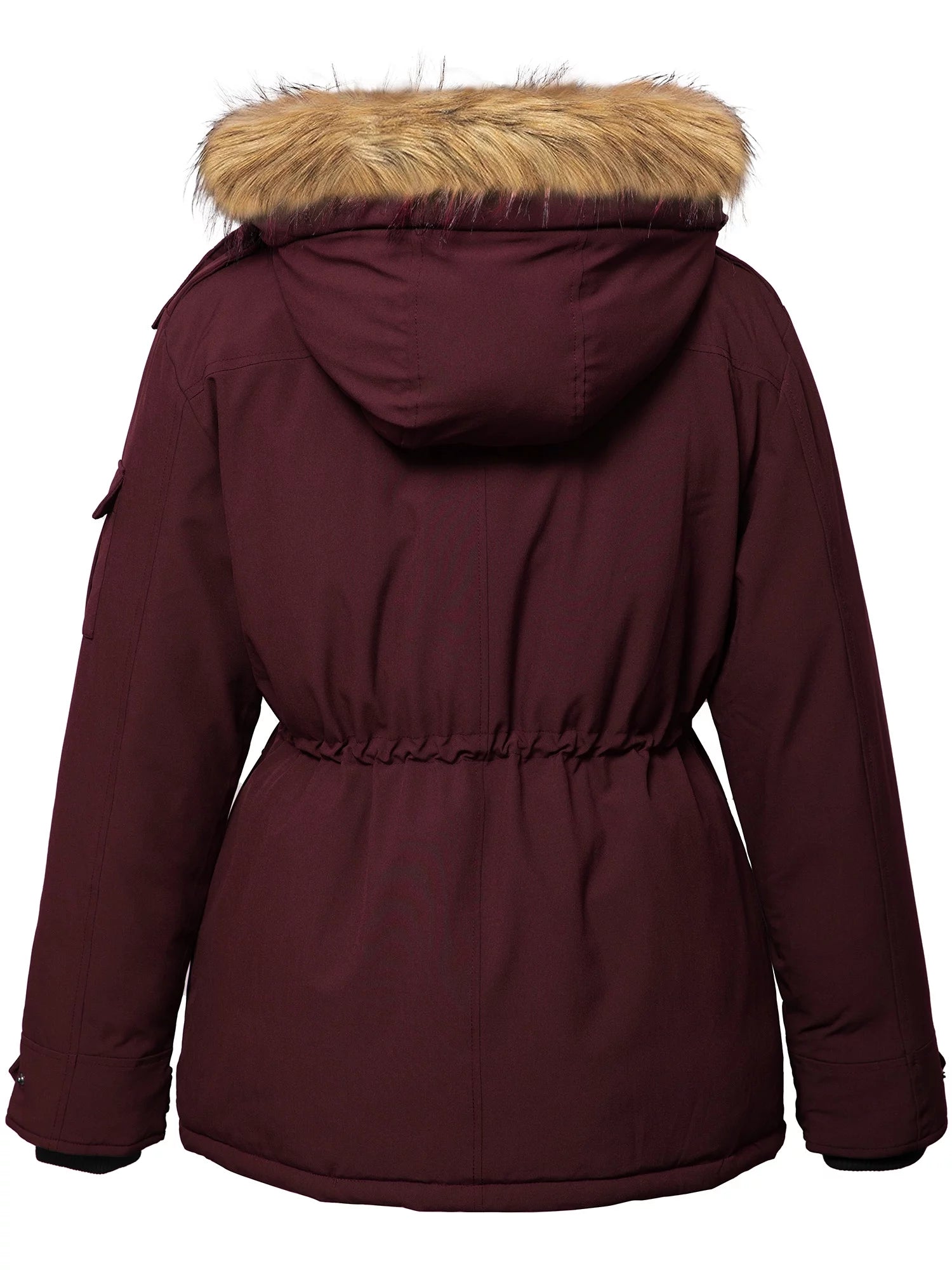 Women'S plus Size Winter Coat Waterproof Winter Jacket Warm Puffer Jacket Wine Red 3X