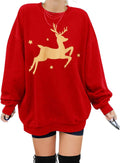 Women Ugly Christmas Sweatshirts Hoodies Sweater Dress Oversized Reindeer Tunic Crewneck Thanksgiving Shirts Tops Slouchy Trendy