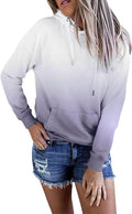 Womens Sweaters Tye Dye Comfy Oversized Hoodie Fall Long Sleeve Gray Sweatshirt the Office Ombre Grey Soft Hoodies for Women Grey M