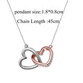 To My Soulmate Necklaces for Women Gift Heart Pendant Necklace Female Girl Crystal Infinity Necklace Gifts Wife Lovers Jewelry