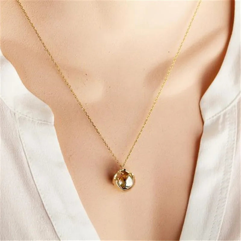 3D Earth Necklace for Women Men Stainless Steel World Planet Pendnets Necklaces Gold Color Jewelry Journey Map Choker BFF