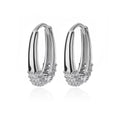 Oval Earrings for Women Waterproof Zircon Stainless Steel Earrings 2024 Trend New in Elegant Piercing Ear Jewelry Aretes Mujer