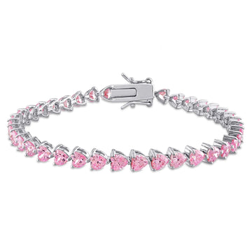 Women'S Created Sapphire Sterling Silver Tennis Bracelet