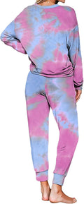 Womens 2 Pieces Long Sleeve Loungewear Sweatsuit Sets Crewneck Outfits