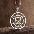 Vintage Compass Medal Pendant Stainless Steel Necklace Mens High Quality round Hip Hop Trend Jewelry Gifts Wholesale