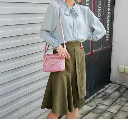 Roonie Milan M Signature Women'S Crossbody Bag, Designer Wristlet Handbag by Mia K - Black