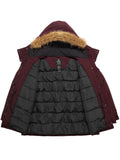 Women'S plus Size Winter Coat Waterproof Winter Jacket Warm Puffer Jacket Wine Red 3X