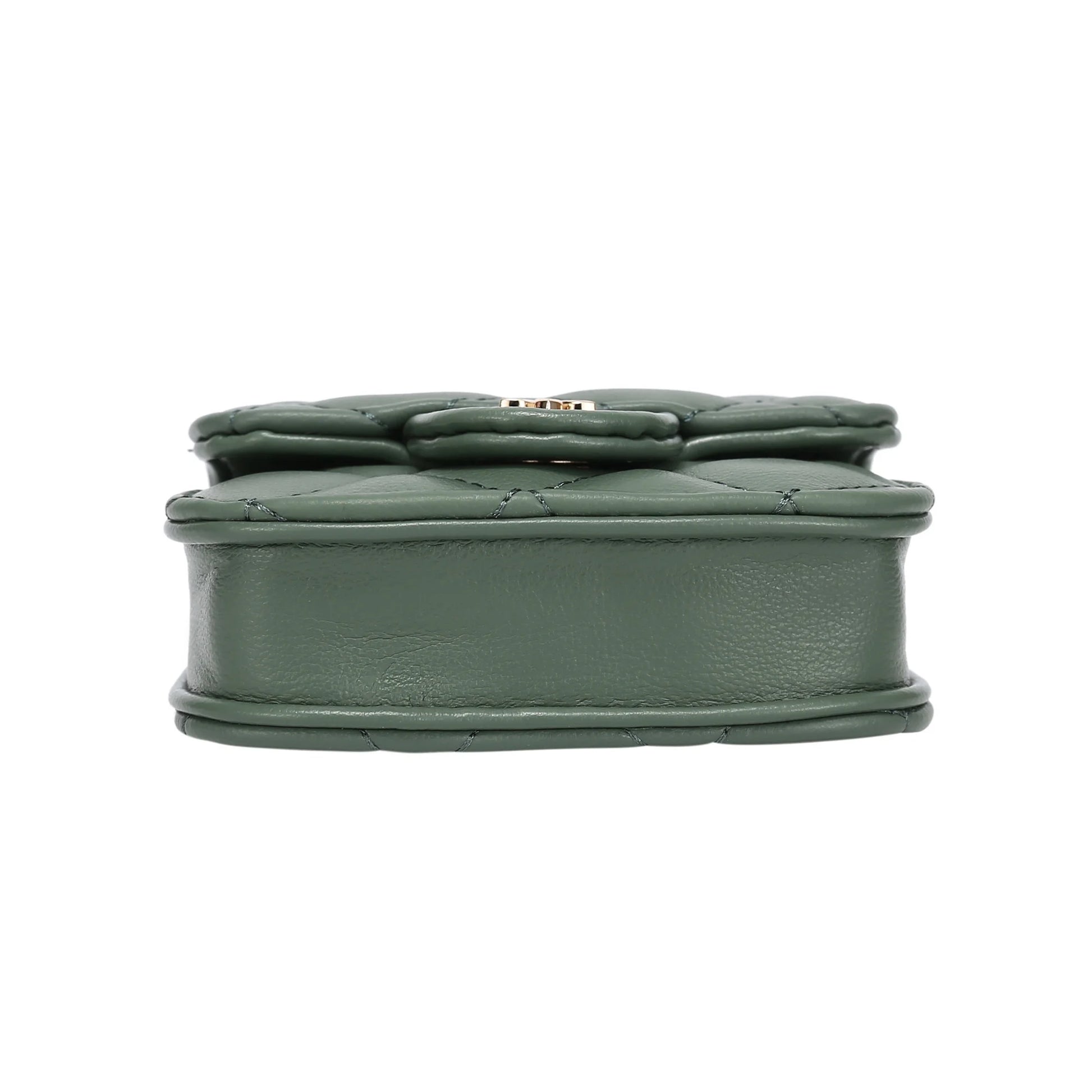 Quilted Mini Cross Body Bag - PU Vegan Leather - Pistachio